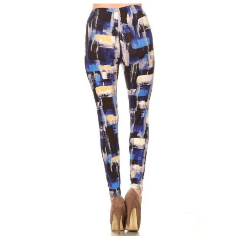 Abstract Blue Leggings - Picture 3 of 3